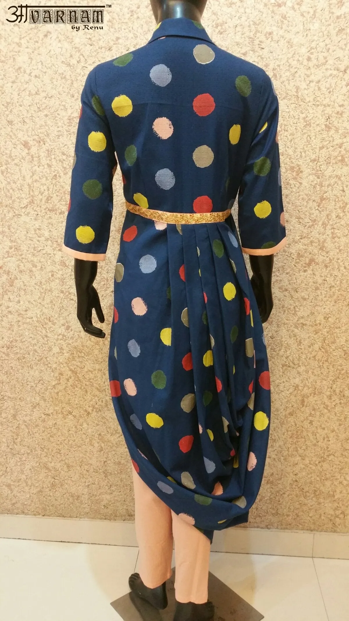 Aavarnam By Renu - Drape Style Shirt With Pants - 3795K00612