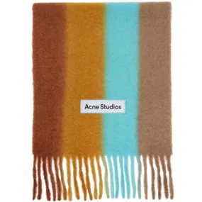 Acne Studios Orange Striped Scarf