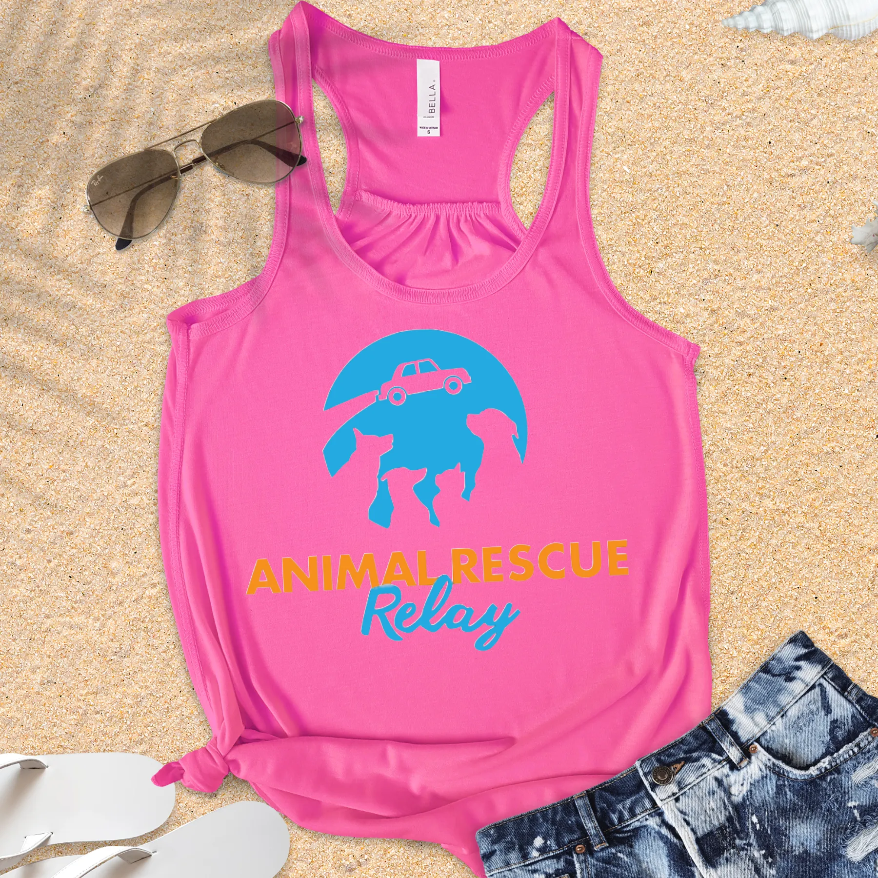 Animal Rescue Relay Flowy Tank (several colors)