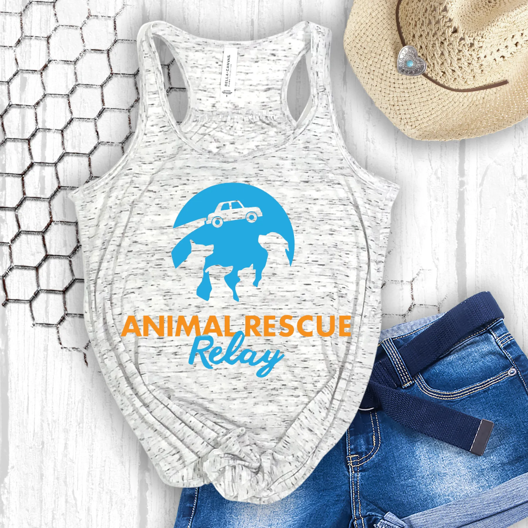 Animal Rescue Relay Flowy Tank (several colors)
