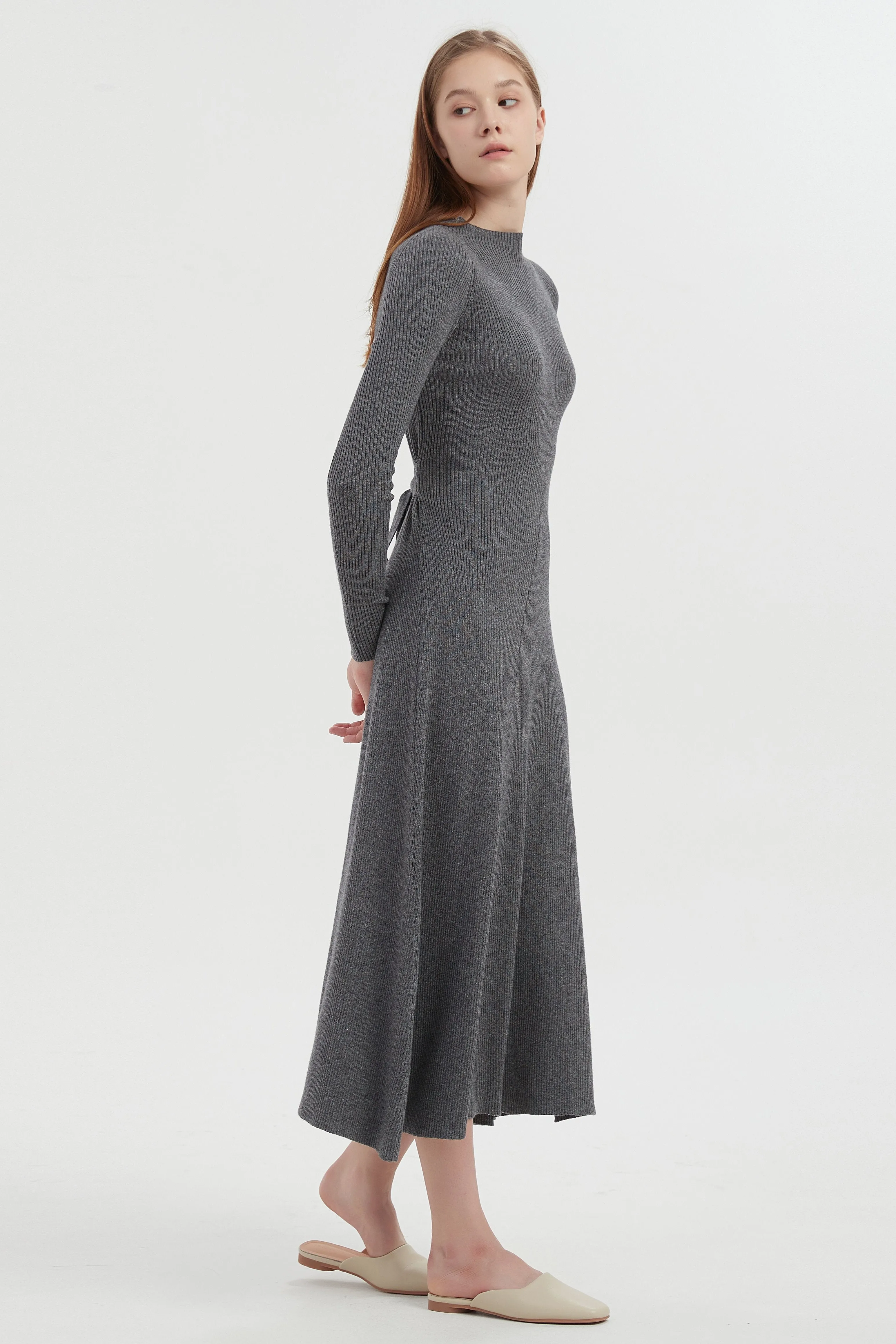 Anita Long Sleeve Merino Wool Dress