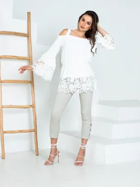 Aveline Grommet Capri Pants by Artex Fashions