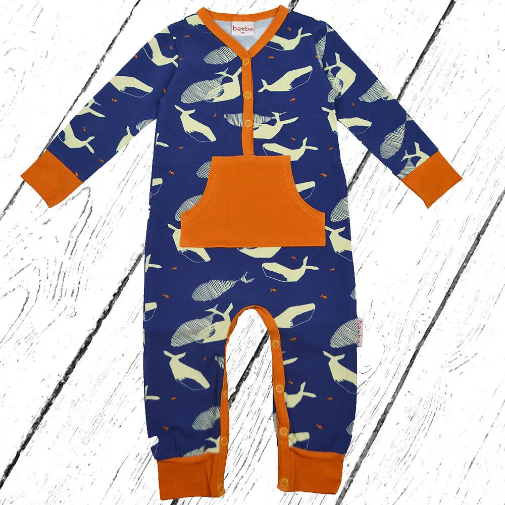 Baba Kidswear Overall Bodysuit Whales