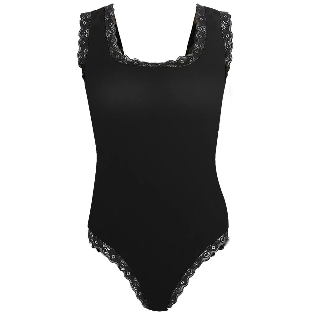 Backless Ribbed Bodysuit