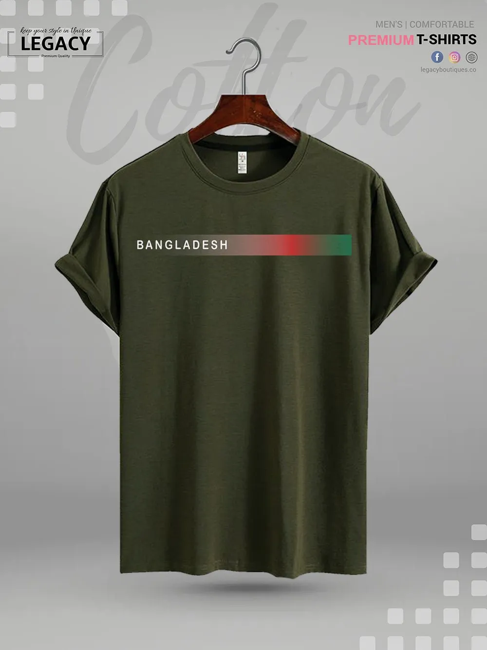 Bangladesh Print Men's High Quality T-Shirt In Lowest Price Only In Dhaka