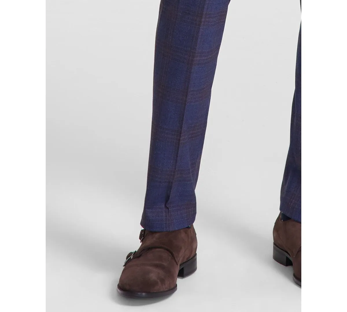 Bar Iii Mens Slim fit Dress 36 / 30 Blue Plaid