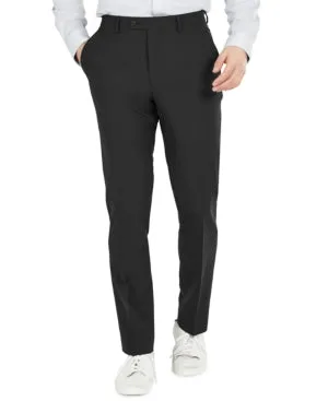 Bar Iii Mens Slim fit Dress Pants 33 / 30 black Solid