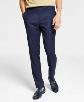 Bar Iii Mens Slim fit Dress Pants Pants 32 / 32 Navy Blue Plaid