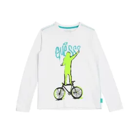 Big Boys Cotton Jersey Glow in The Dark Spray Paint Artwork T-shirt