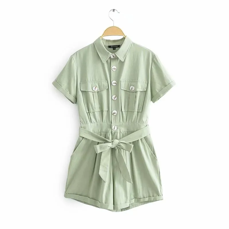 Boho Jumpsuit, Boho Romper, Playsuit, Sage