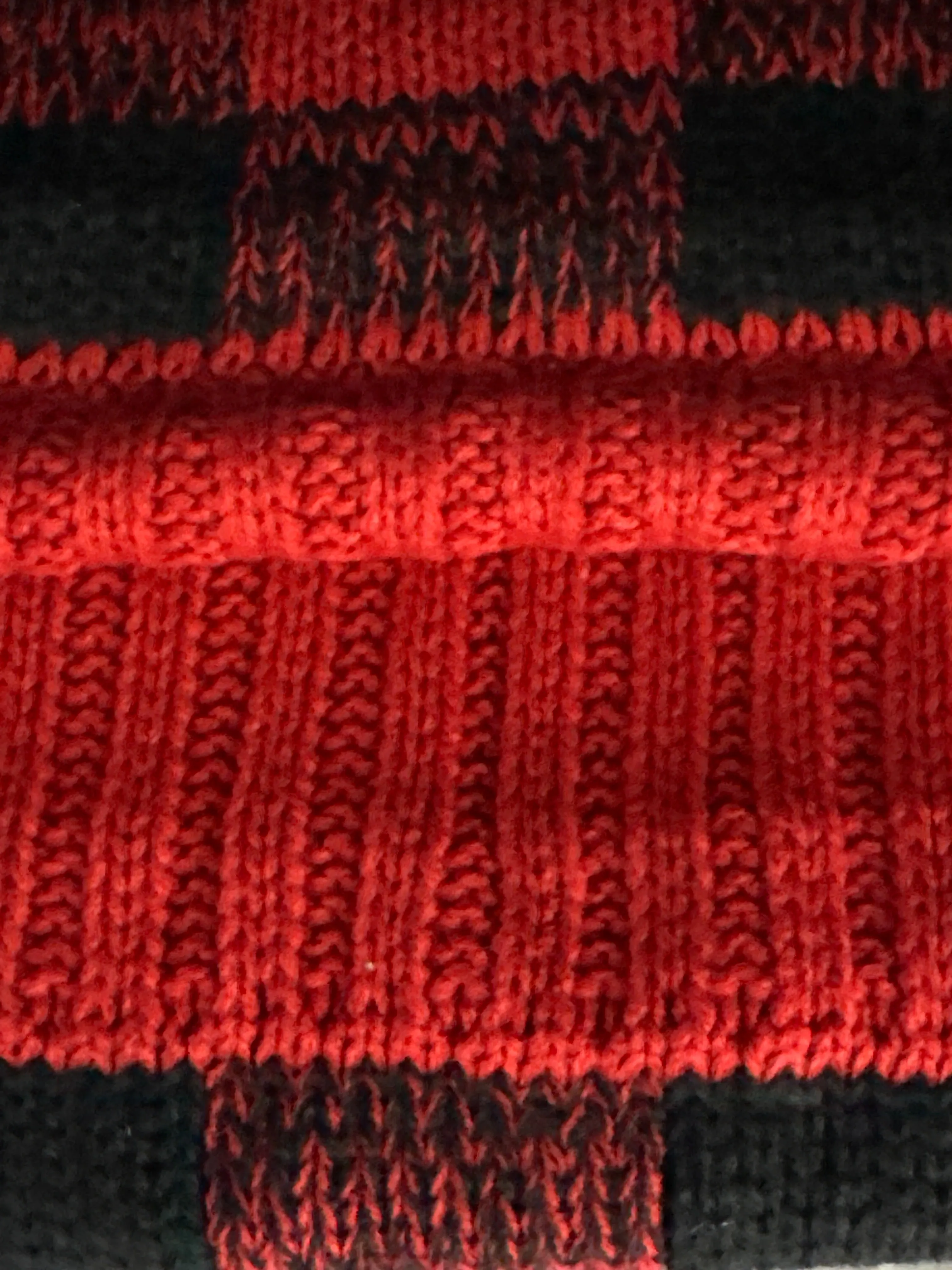C. C Buffalo Check Knit Scarf