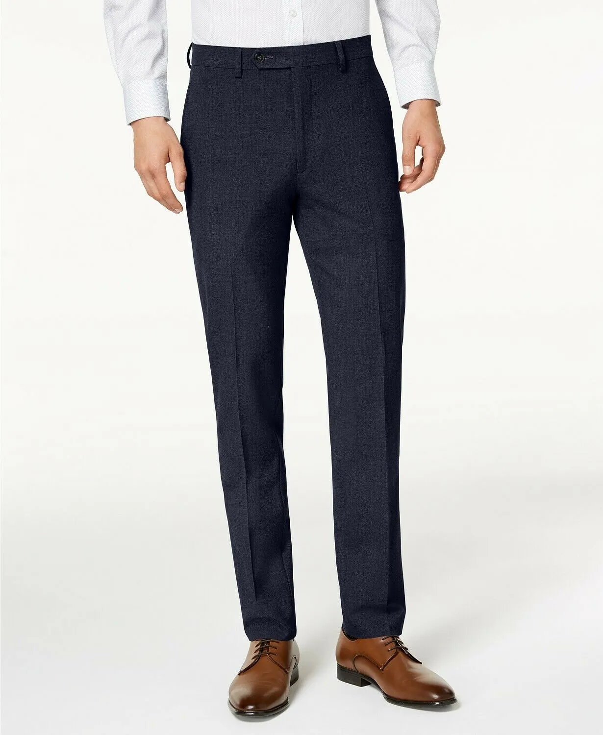 Calvin Klein Mens Skinny fit Dress Pants 36 / 34 Blue Solid