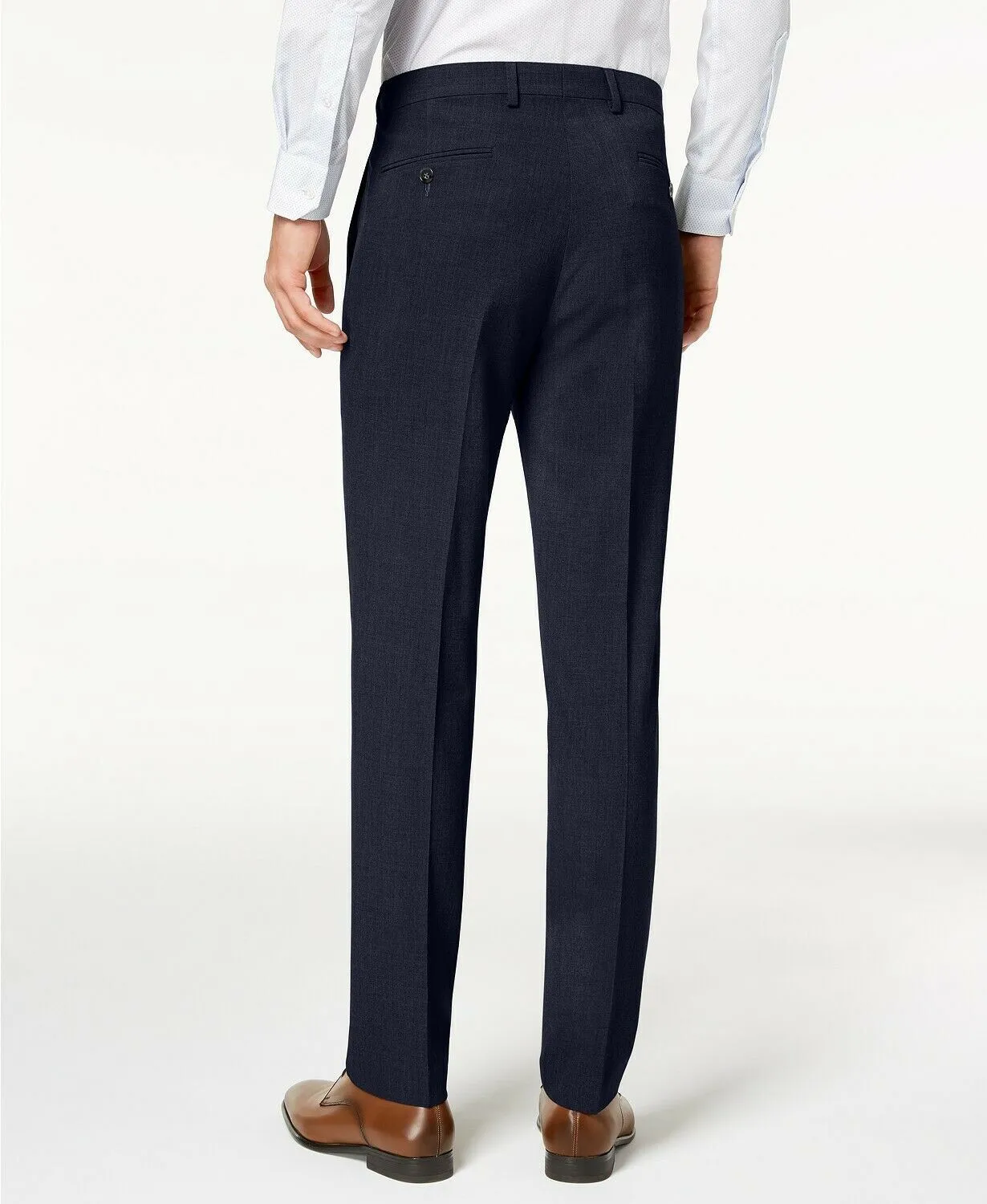 Calvin Klein Mens Skinny fit Dress Pants 36 / 34 Blue Solid