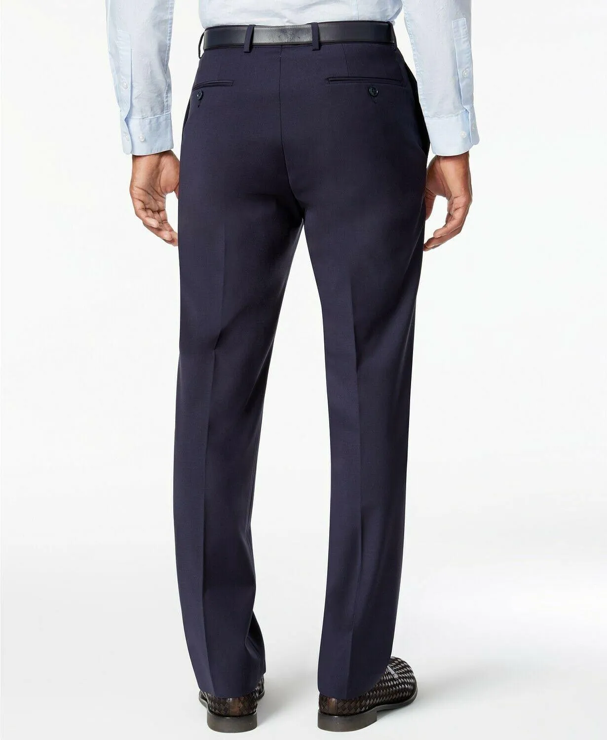 Calvin Klein Mens Slim fit Dress Pants 40 / 30 Blue Solid