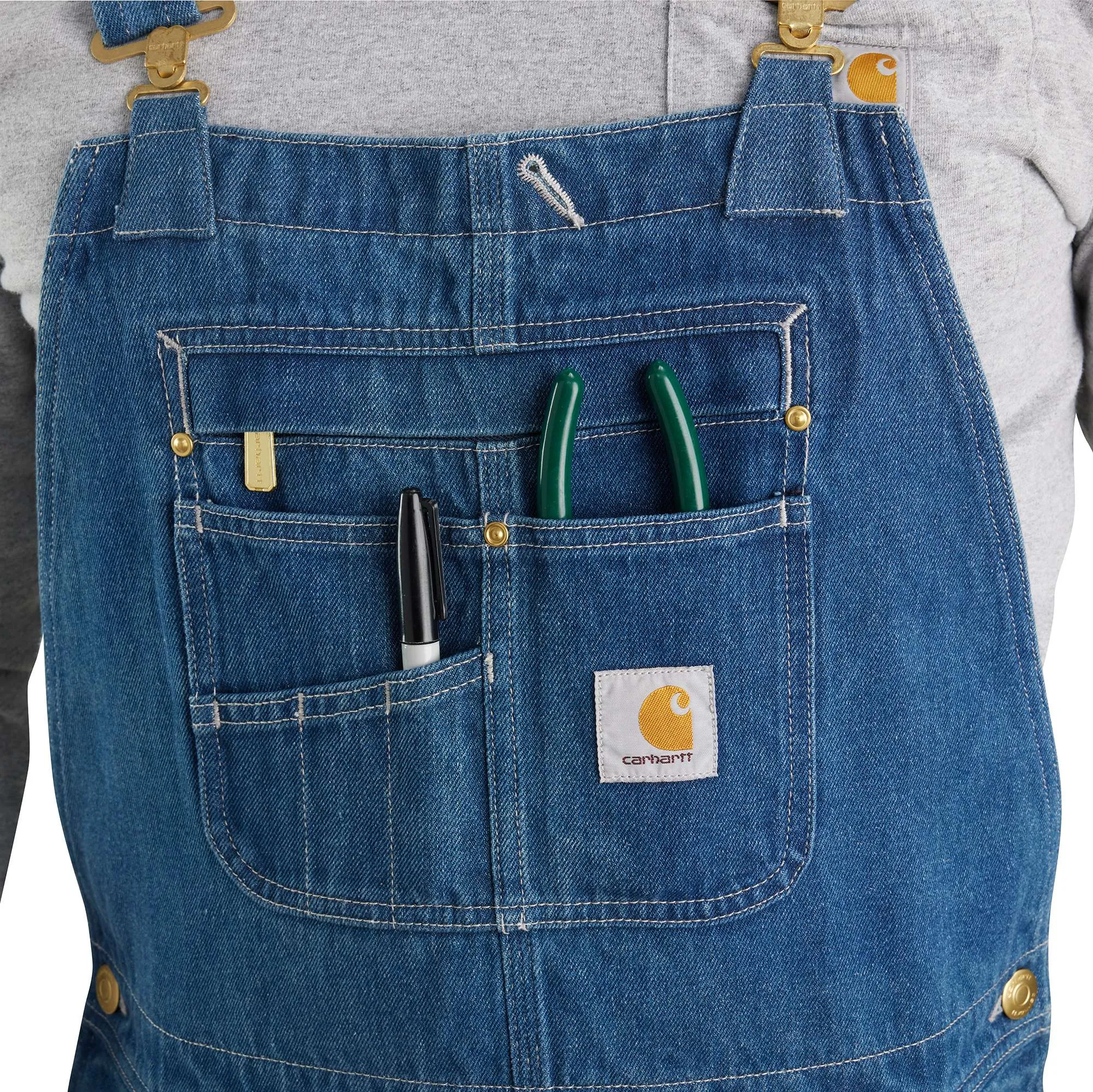Carhartt Washed Denim Bib Overall - 104672