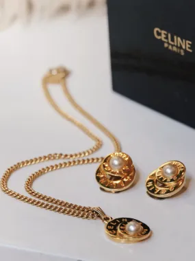 Celine Necklace & Earrings set (vintage)