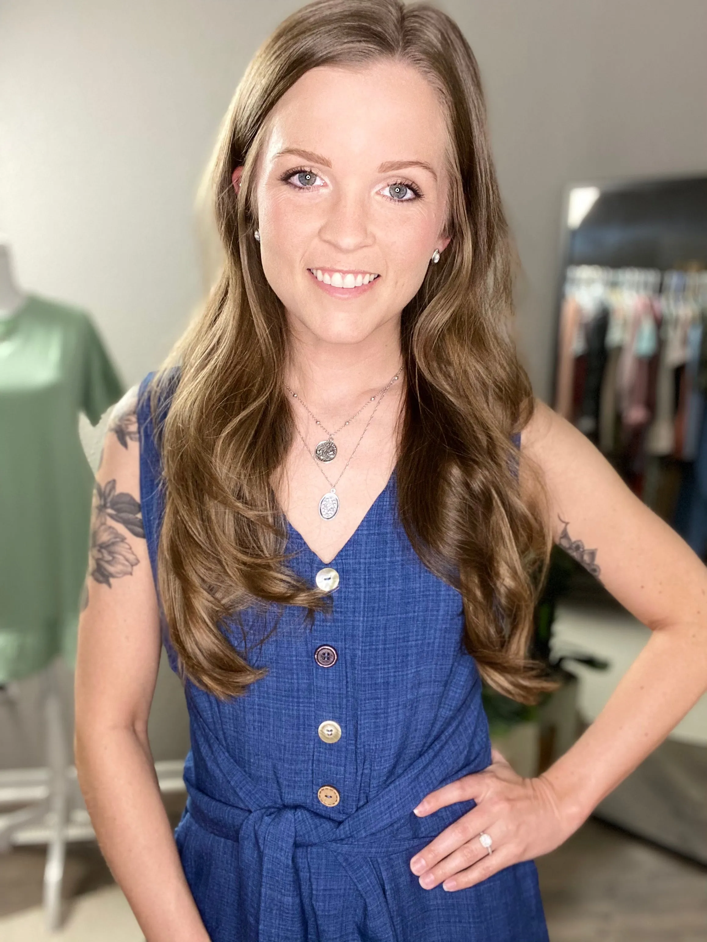 Chambray Wide Leg Jumpsuit