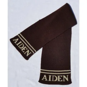 Classic Name & Stripes Personalized Knit Scarf