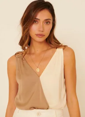 Coffee n Cream Colorblock Bodysuit