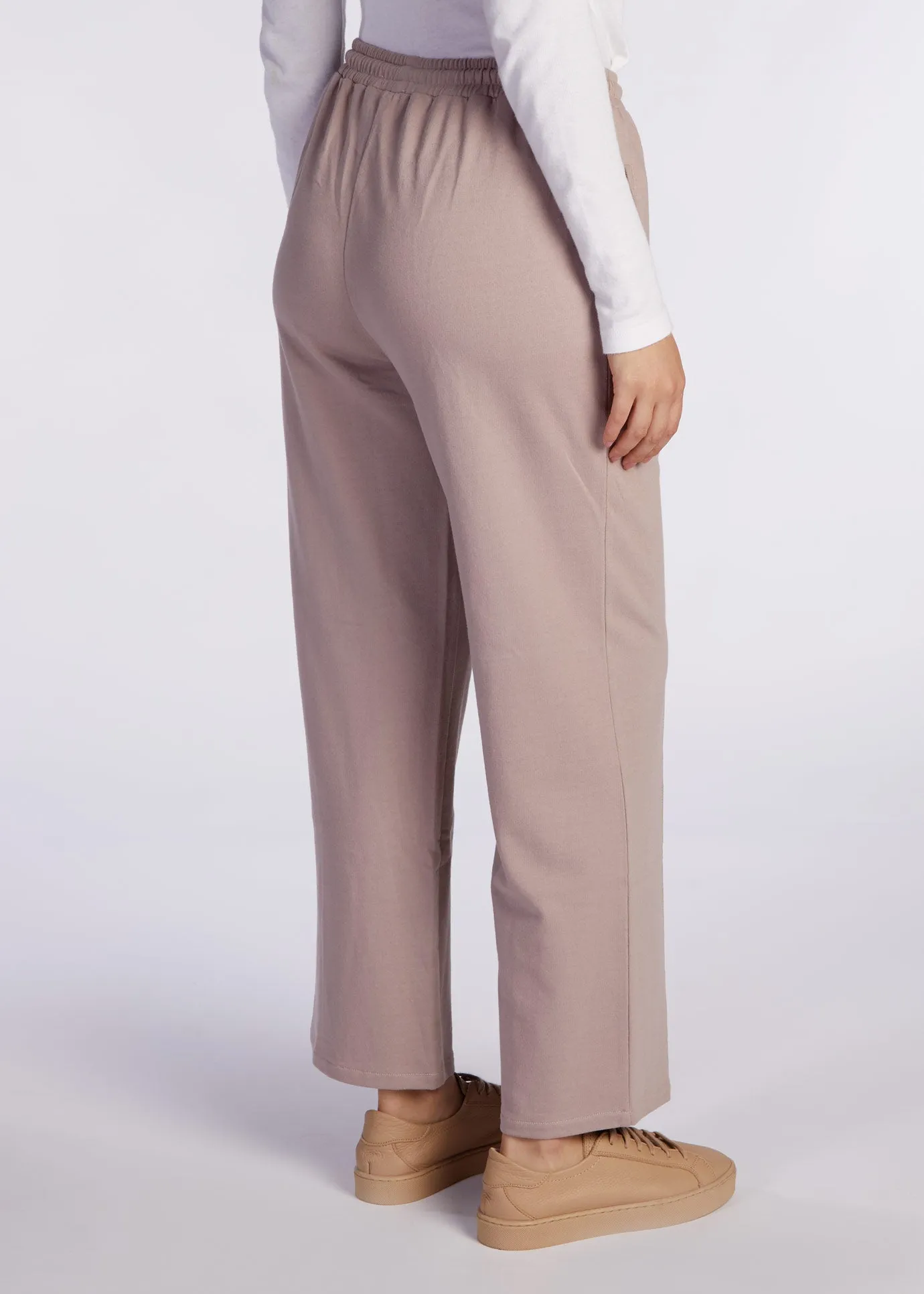 Cotton Loose Fit Joggers Dusky Lilac - Final Sale