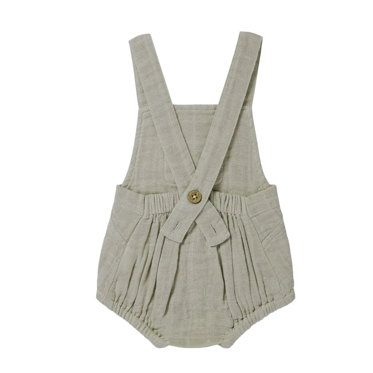 Cotton Muslin Robin Overall - Moss