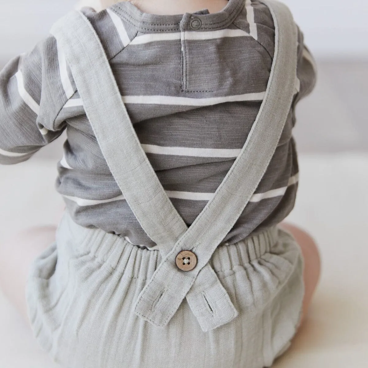 Cotton Muslin Robin Overall - Moss