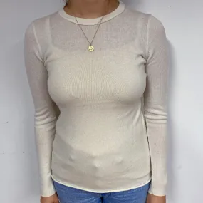 Cream Cashmere Crew Neck Jumper Small