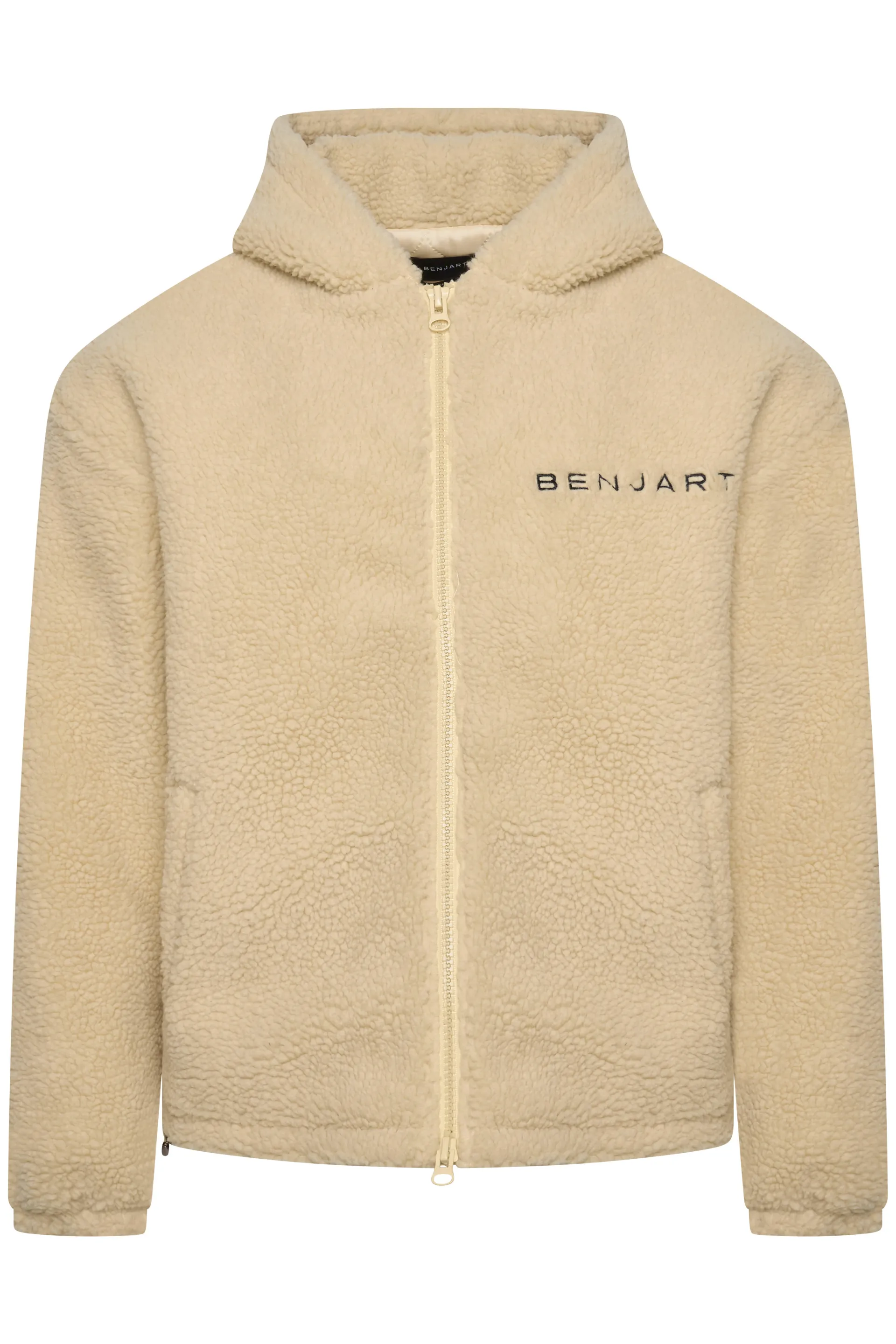 Cream Sherpa Zip Jacket