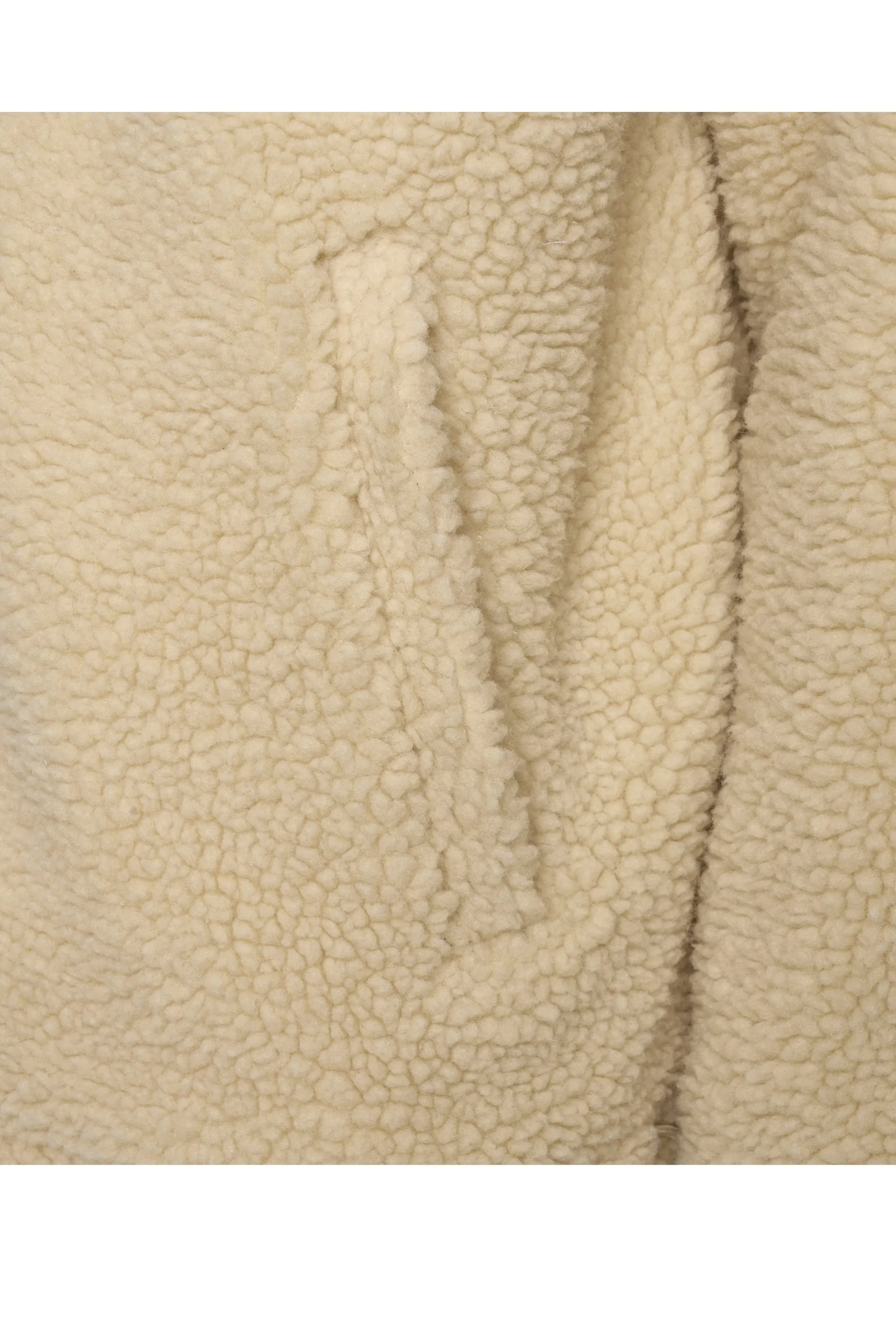Cream Sherpa Zip Jacket