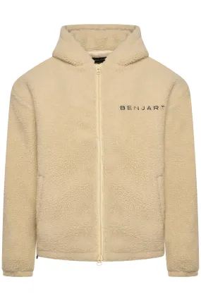 Cream Sherpa Zip Jacket