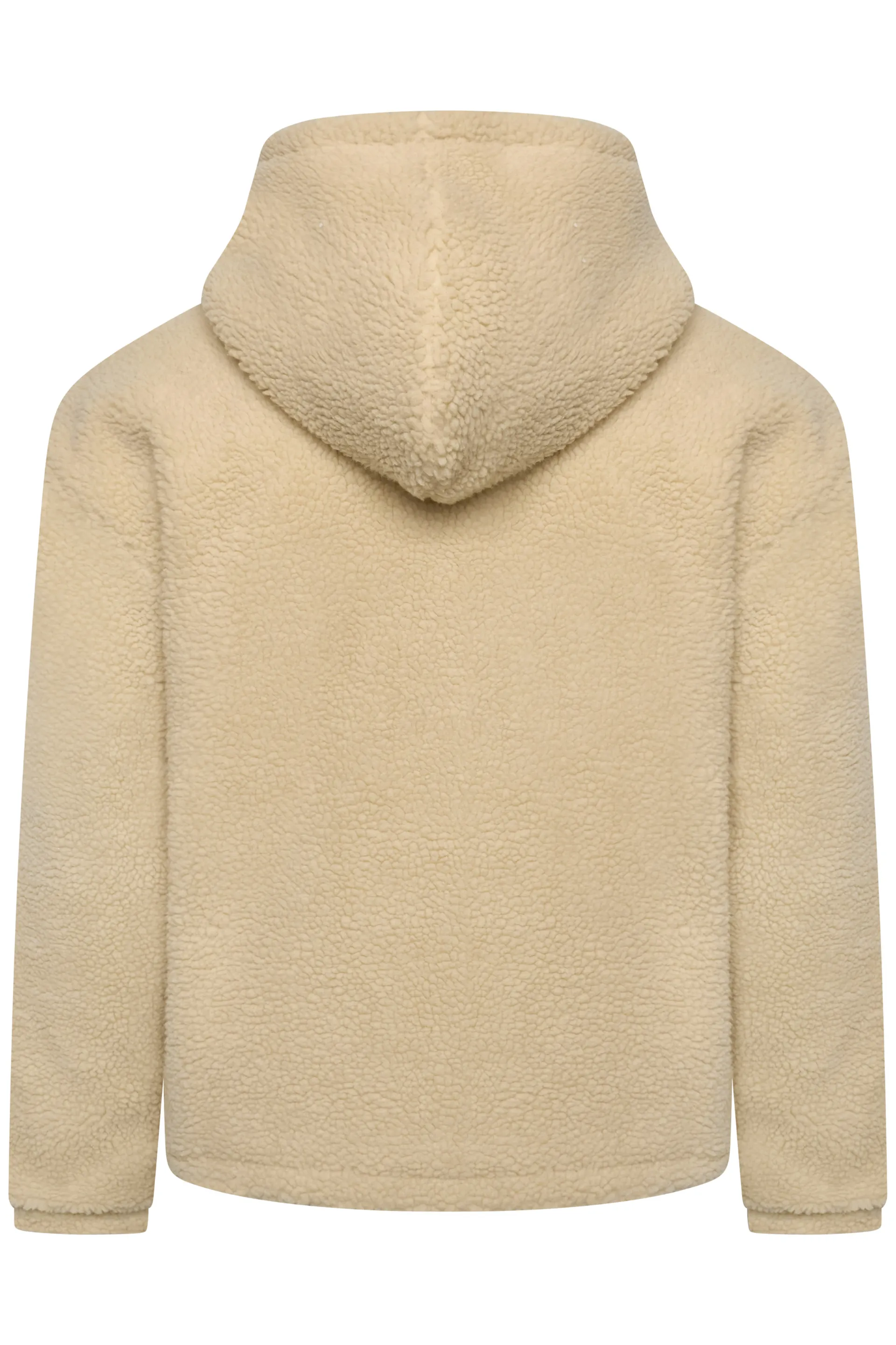 Cream Sherpa Zip Jacket