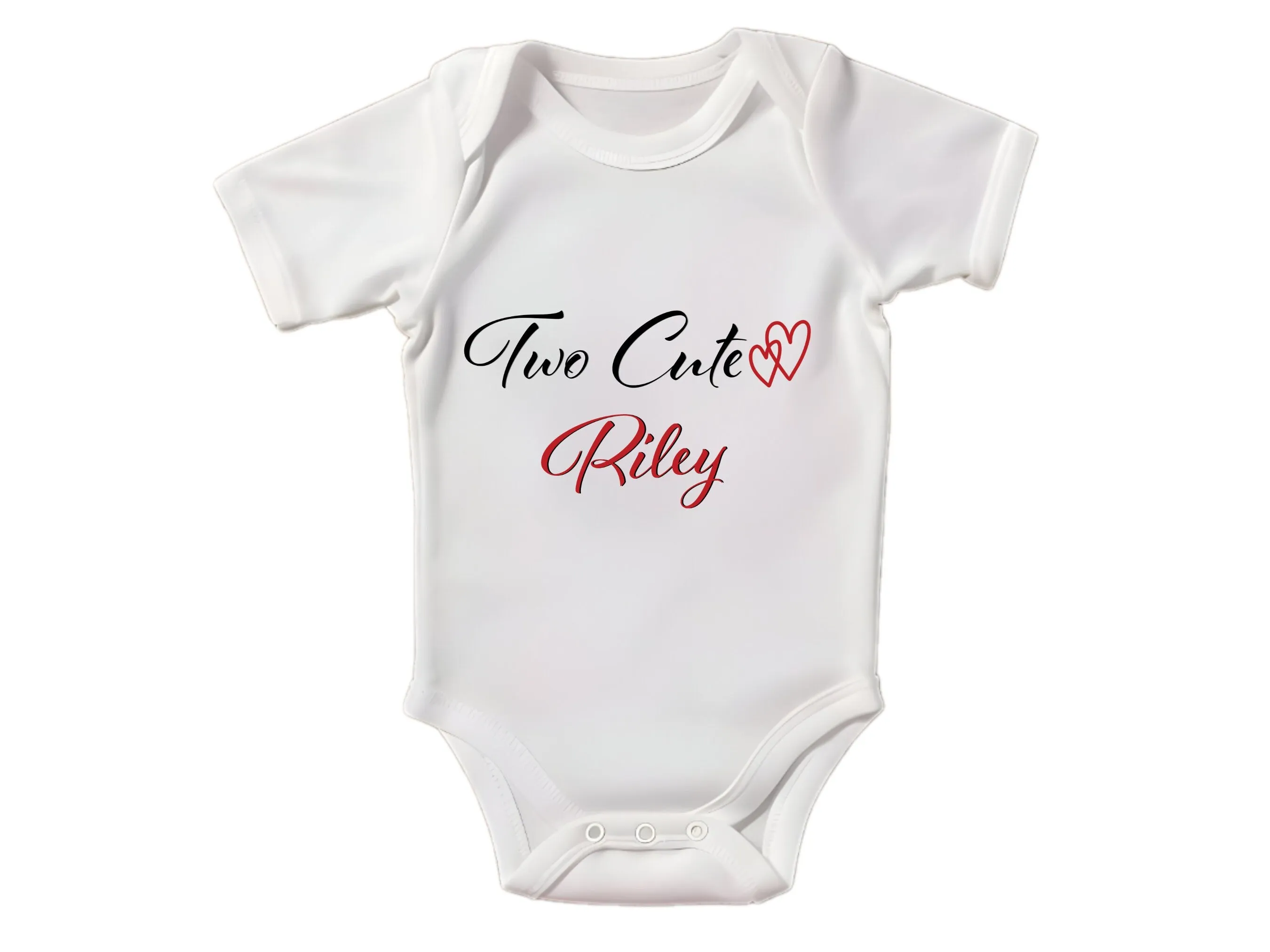 Custom Two Cute Birthday Bodysuit Gift Set for Baby Girls