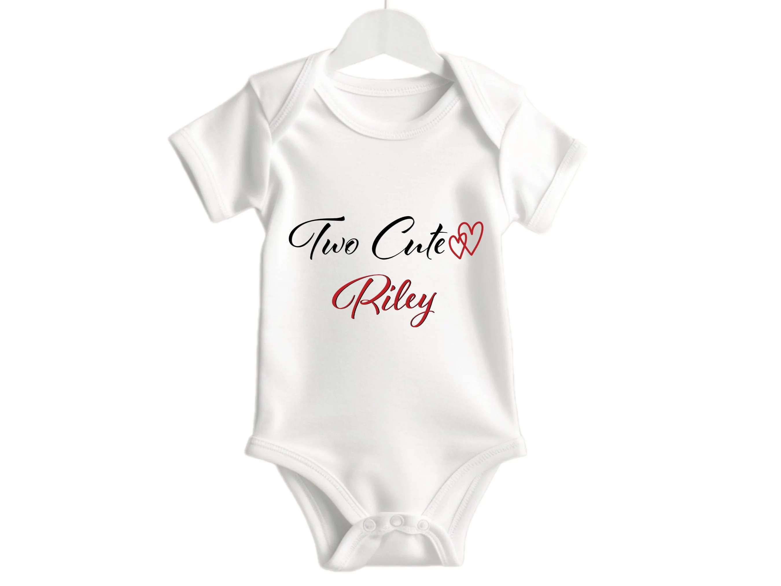 Custom Two Cute Birthday Bodysuit Gift Set for Baby Girls