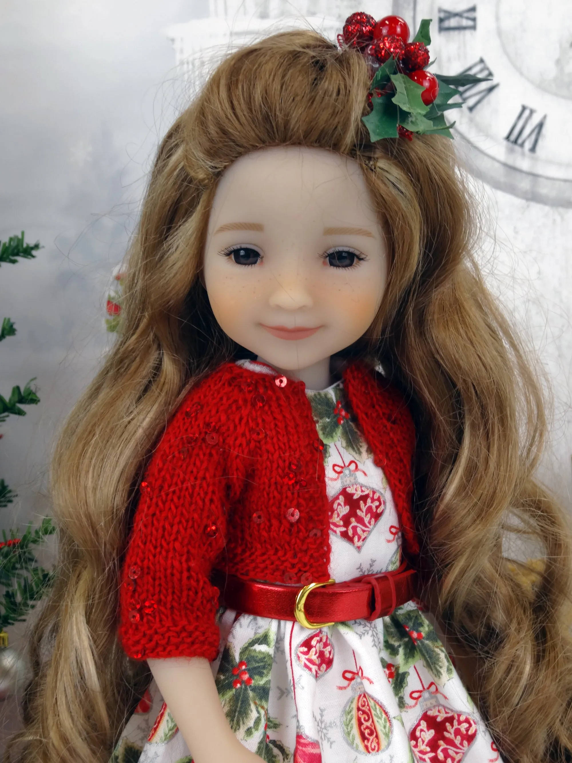 Delicate Ornaments - dress and sweater with shoes for Ruby Red Fashion Friends doll