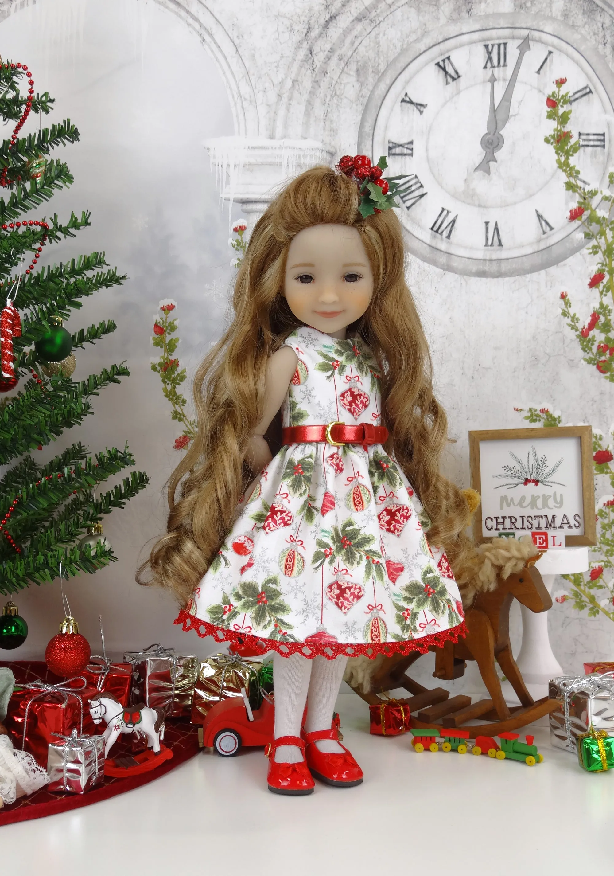 Delicate Ornaments - dress and sweater with shoes for Ruby Red Fashion Friends doll