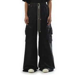 Denim Double Cargo Jumbo Belas in Black