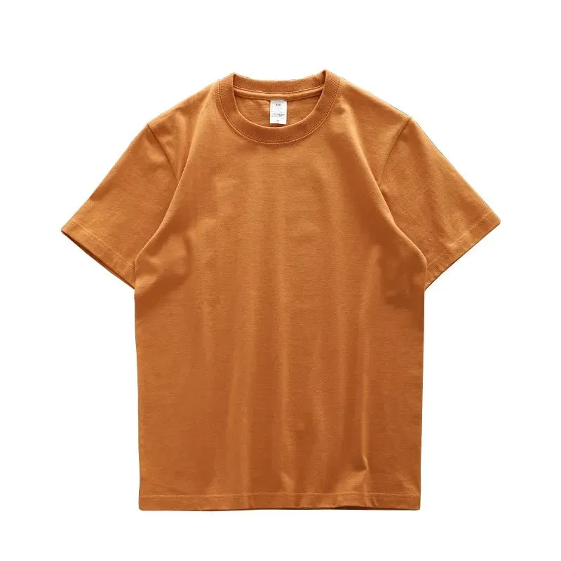 Dukeen Oversized Summer T Shirts for Men-280gsm Cotton Plain Short Sleeve Top
