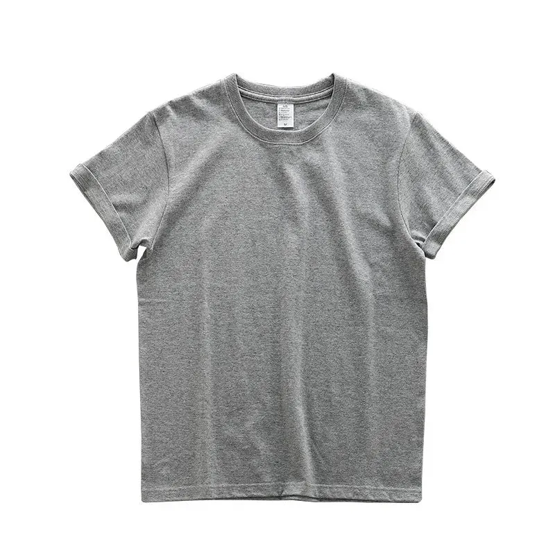 Dukeen Oversized Summer T Shirts for Men-280gsm Cotton Plain Short Sleeve Top