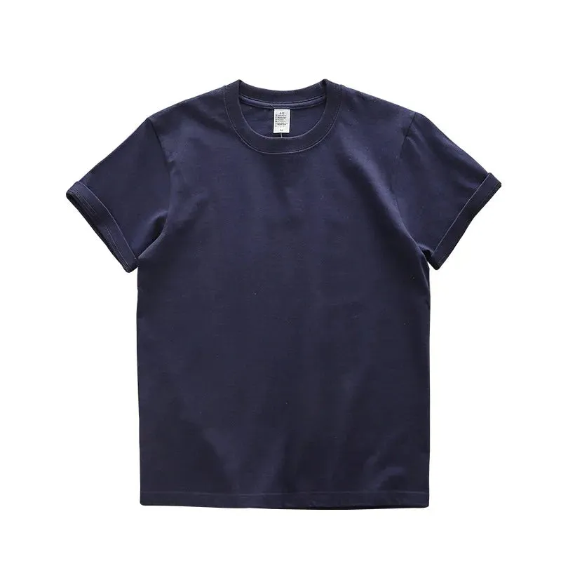 Dukeen Oversized Summer T Shirts for Men-280gsm Cotton Plain Short Sleeve Top