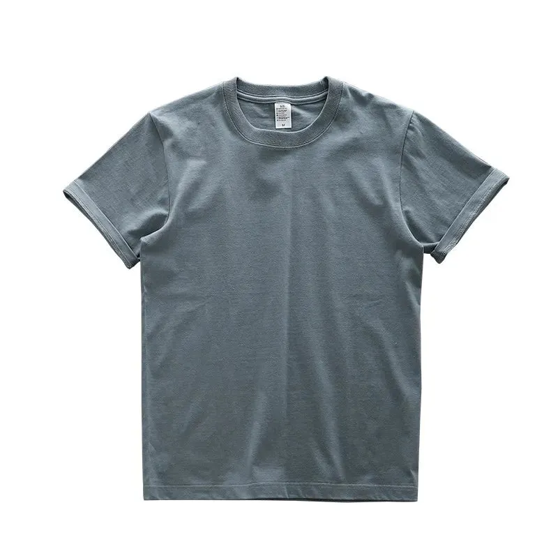 Dukeen Oversized Summer T Shirts for Men-280gsm Cotton Plain Short Sleeve Top