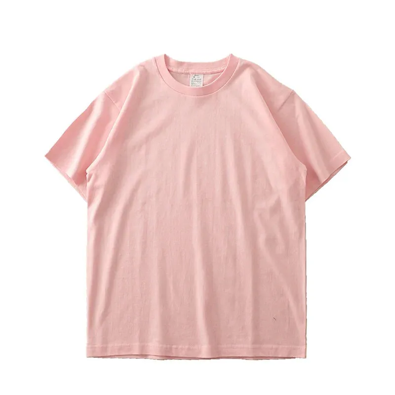 Dukeen Oversized Summer T Shirts for Men-280gsm Cotton Plain Short Sleeve Top