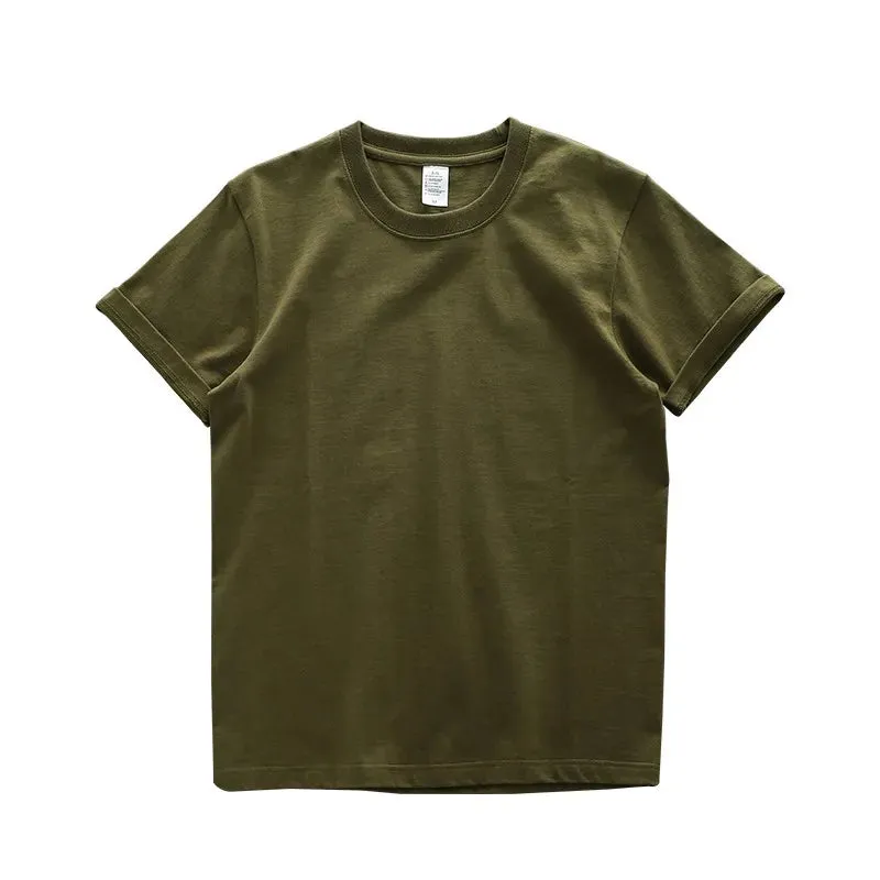 Dukeen Oversized Summer T Shirts for Men-280gsm Cotton Plain Short Sleeve Top
