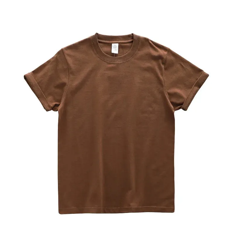 Dukeen Oversized Summer T Shirts for Men-280gsm Cotton Plain Short Sleeve Top