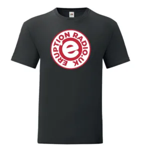 Eruption Original Logo Tee - BLACK with red and white logo