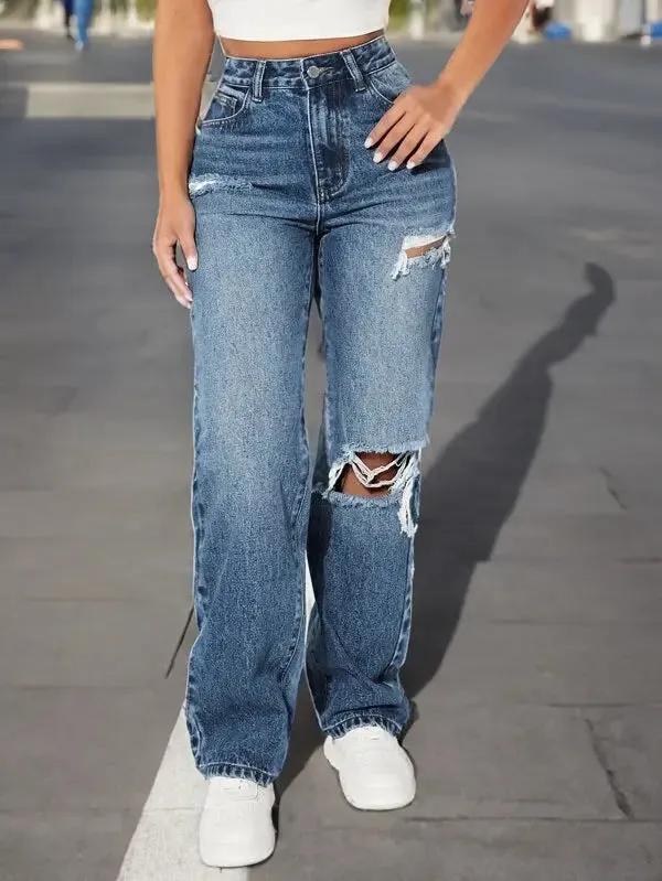 European Ripped Jeans