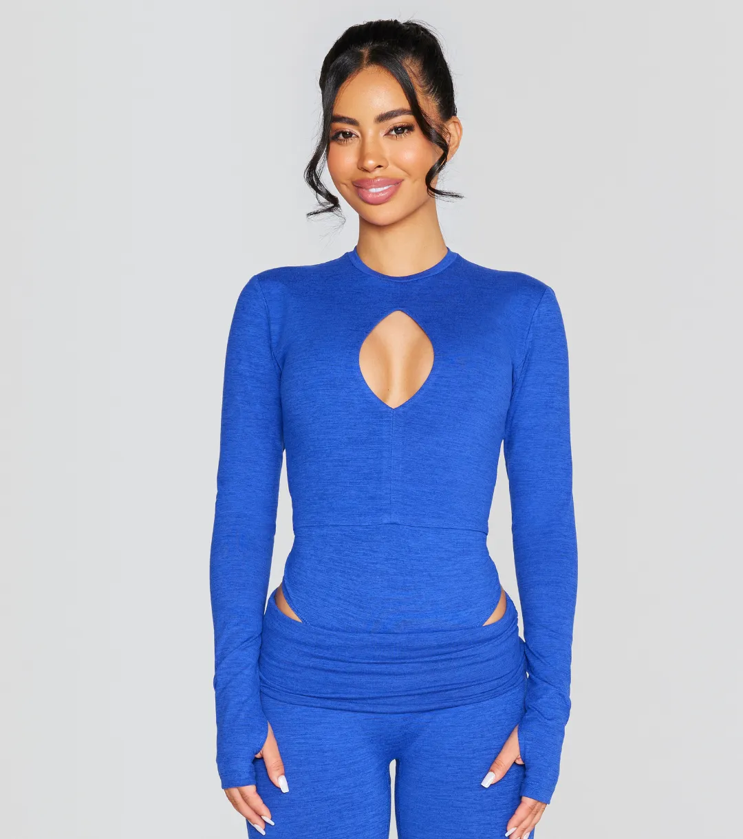 EXPOSED REVERSIBLE LONG SLEEVE BODYSUIT