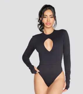 EXPOSED REVERSIBLE LONG SLEEVE BODYSUIT