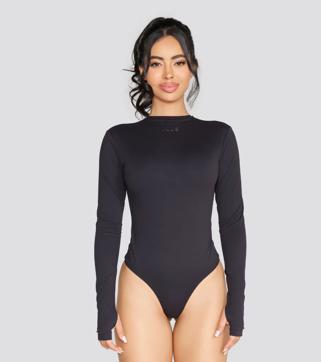 EXPOSED REVERSIBLE LONG SLEEVE BODYSUIT