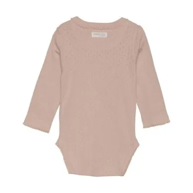 Girls Pink Bodysuit Pointelle | 24m