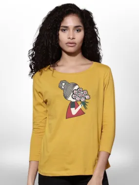Girls Printed T-shirt 4 Quarter Sleeve